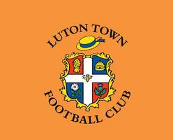 luton stad klubb symbol logotyp premiärminister liga fotboll abstrakt design vektor illustration med orange bakgrund