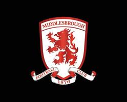 Middlebrough Verein Logo Symbol Premier Liga Fußball abstrakt Design Vektor Illustration mit schwarz Hintergrund