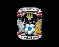 coventry stad klubb logotyp symbol premiärminister liga fotboll abstrakt design vektor illustration med svart bakgrund