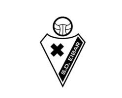 Eibar Verein Logo Symbol schwarz la liga Spanien Fußball abstrakt Design Vektor Illustration