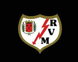 rayo vallecano klubb symbol logotyp la liga Spanien fotboll abstrakt design vektor illustration med svart bakgrund