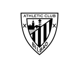 atletisk de bilbao klubb logotyp symbol svart la liga Spanien fotboll abstrakt design vektor illustration