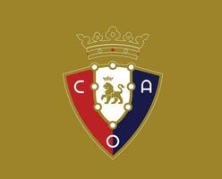 osasuna klubb symbol logotyp la liga Spanien fotboll abstrakt design vektor illustration med brun bakgrund