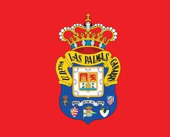 las Palmen Verein Logo Symbol la liga Spanien Fußball abstrakt Design Vektor Illustration mit rot Hintergrund