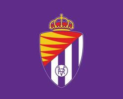 echt Valladolid Verein Symbol Logo la liga Spanien Fußball abstrakt Design Vektor Illustration mit lila Hintergrund