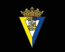 cadiz jfr klubb logotyp symbol la liga Spanien fotboll abstrakt design vektor illustration med svart bakgrund