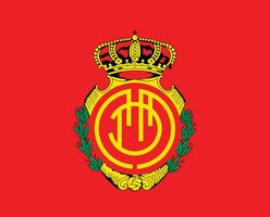 verklig mallorca klubb logotyp symbol la liga Spanien fotboll abstrakt design vektor illustration med röd bakgrund