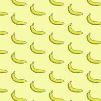 Bananen nahtlos Muster. Vektor Illustration Design. Hintergrund Gelb