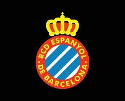 Espanyol Verein Logo Symbol la liga Spanien Fußball abstrakt Design Vektor Illustration mit schwarz Hintergrund