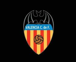 valencia klubb logotyp symbol la liga Spanien fotboll abstrakt design vektor illustration med svart bakgrund