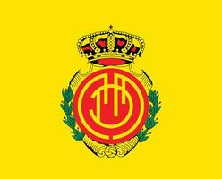 echt Mallorca Verein Logo Symbol la liga Spanien Fußball abstrakt Design Vektor Illustration mit Gelb Hintergrund