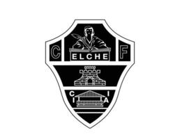 elche klubb logotyp symbol svart la liga Spanien fotboll abstrakt design vektor illustration