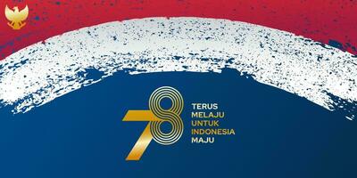 elegant baner fira Indonesiens 78: e oberoende dag vektor
