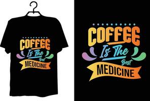 Kaffee-T-Shirt-Design vektor