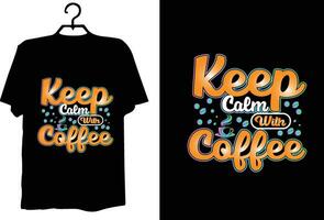 kaffe t -shirt design vektor
