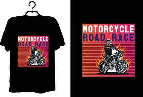 motorcykel t-shirt design vektor