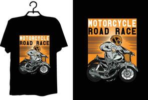 Motorrad-T-Shirt-Design vektor