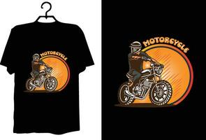 Motorrad-T-Shirt-Design vektor