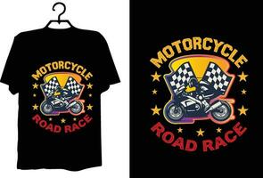 Motorrad-T-Shirt-Design vektor