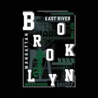 brooklyn text ram, grafisk illustration, typografi vektor, för tillfällig t skjorta skriva ut vektor