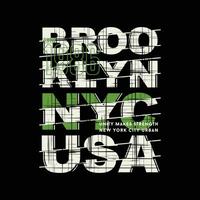 brooklyn abstrakt grafisk typografi, t skjorta vektor, design mode, illustration, Bra för tillfällig stil vektor