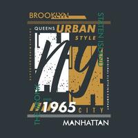 brooklyn ny york text, citat, grafisk illustration, typografi vektor, för tillfällig t skjorta skriva ut vektor