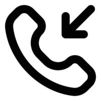 Symbol für eingehende Anrufe vektor