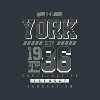 ny york stad grafisk typografi, vektor t skjorta design, illustration, Bra för tillfällig aktiva