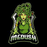 medusa maskot sport logotyp design. monster mytologi maskot vektor illustration logotyp