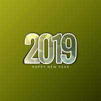 Abstrakter guten Rutsch ins Neue Jahr 2019 stilvoller Hintergrund vektor