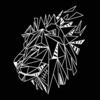 låg poly lejon konst illustration, vild, djur- dag vektor