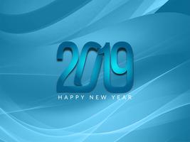 Gott nytt år 2019 dekorativ bakgrund vektor