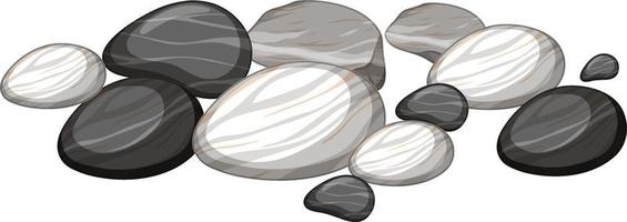 Gruppe von Steinen auf weißem Hintergrund