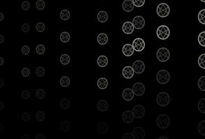 dunkelgrauer Vektorhintergrund mit okkulten Symbolen vektor