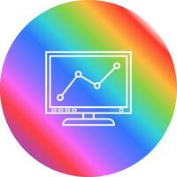 Bildschirmvektorsymbol für Diagrammlinie vektor