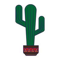 kaktus i kruketrädgårdssymbol vektor