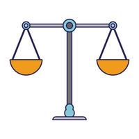 Symbol für Gerechtigkeitsgleichgewicht isoliert vektor