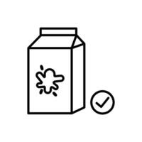 Vektor Milch Symbol, Milch Behälter, Milch eben Illustration isoliert auf Weiß Hintergrund. Symbol Zeichen Symbol Vektor Illustration