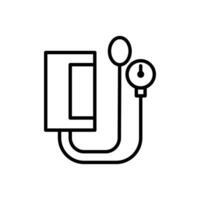 tensimeter icon.vector grafisk webb symbol på vit bakgrund - redigerbar vektor