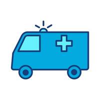 Krankenwagen Symbol Vektor. Krankenwagen LKW Symbol Vektor, Krankenwagen Auto.isoliert auf Weiß Hintergrund vektor