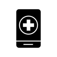 Anruf Arzt Symbol, online Telefon medizinisch Hilfe, Gesundheit Beratung, Notfall Forderung, Netz Symbol auf Weiß Hintergrund - - editierbar Vektor