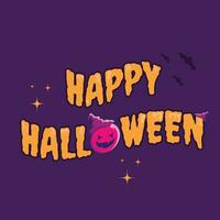 Poster glücklich Halloween, Konzept eben Design vektor