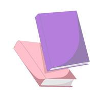 färgad böcker. begrepp av inlärning. bok rättvis, läsning klubb, värld bok dag begrepp. vektor illustration