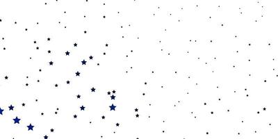 mörkblå vektorbakgrund med små och stora stjärnor vektor