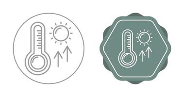 Vektorsymbol für hohe Temperaturen vektor