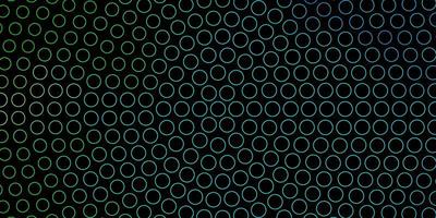 mörkblå grön vektor bakgrund med cirklar