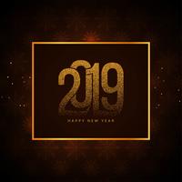 Frohes neues Jahr 2019 Gruß Hintergrund vektor