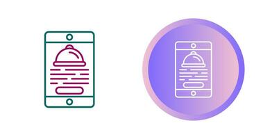 Vektorsymbol für die Lebensmittel-App vektor
