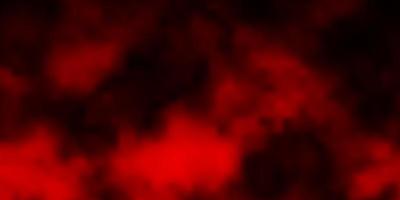 mörk röd vektor bakgrund med cumulus