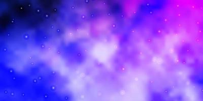 hellrosa blauer Vektorhintergrund mit kleinen und großen Sternen vektor
